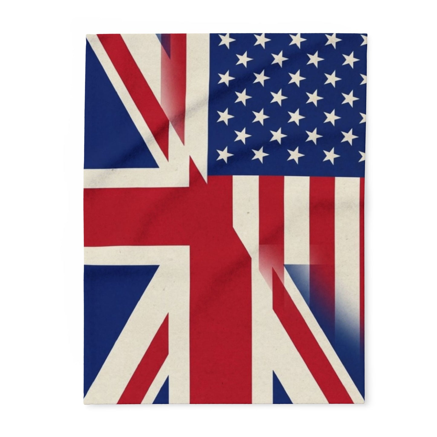 Union-Jack USA Flag Arctic Fleece Blanket – Patriotic British-American Throw