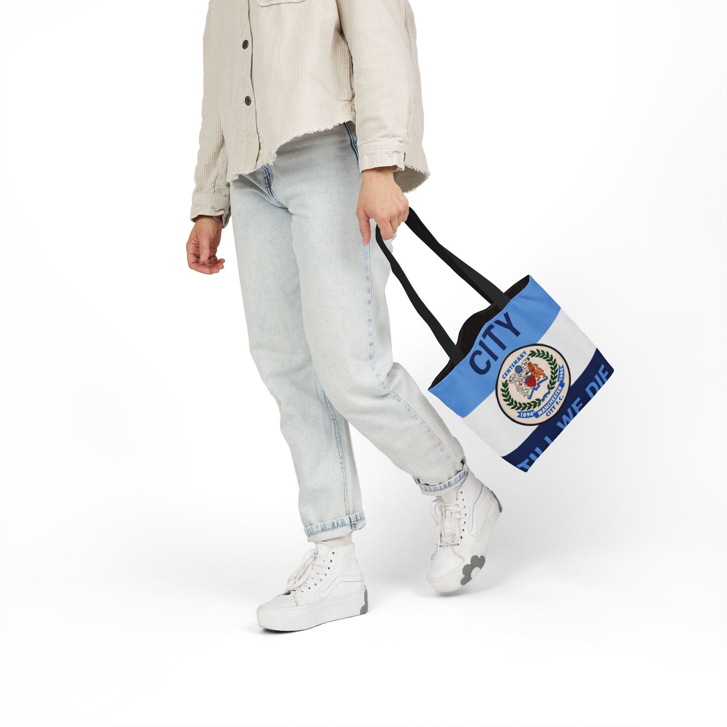 City Till We Die Canvas Tote Bag — Football Fan Flag Tote