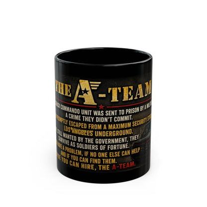 A-Team Quote Black Mug – Retro TV Show Coffee Cup (11oz/15oz)