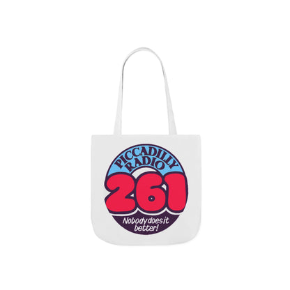 Tote Bag — Retro 'Piccadilly Radio 261' Vintage Logo Canvas Tote
