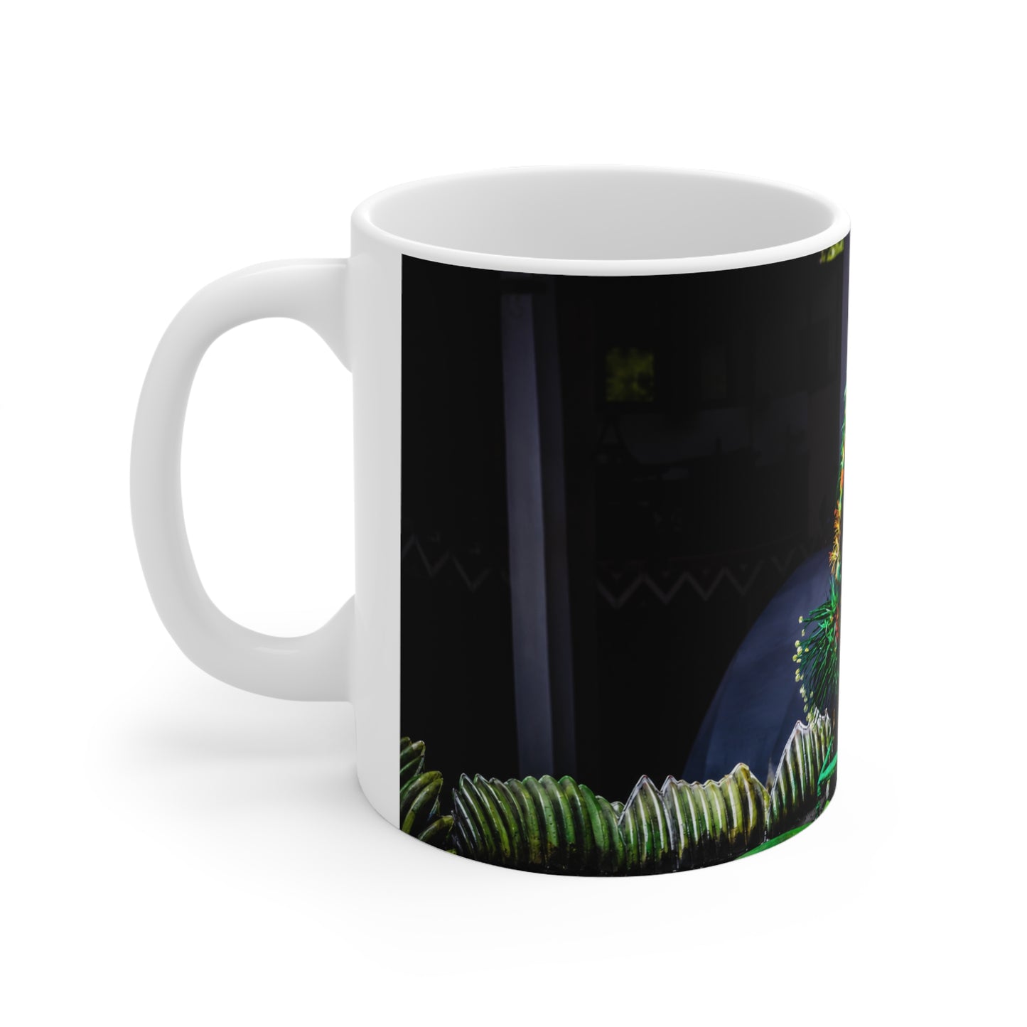Rio Carnival Headdress Ceramic Coffee Mug — Colorful Festival Costume Photo, 11oz & 15oz