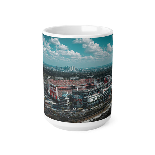 Tampa Bay Raymond James Stadium Aerial Photo Mug – Skyline Coffee Cup (11oz & 15oz)