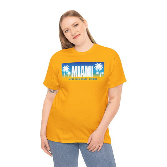 Miami West Palm Beach Vintage Tee — "MIAMI" Beach Palm Trees T‑Shirt