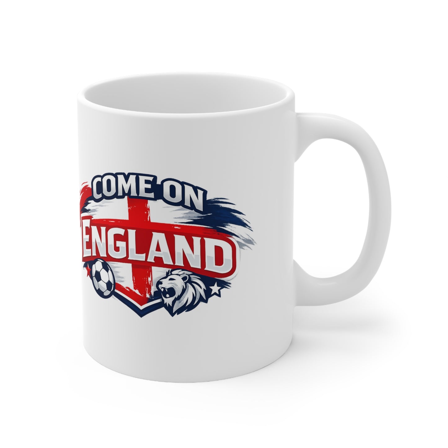 Come On England Soccer Fan Mug — 11oz & 15oz Ceramic Football Supporter Cup