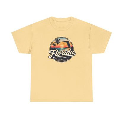Florida Sunset Tee — Vintage Palm Beach Graphic T-Shirt