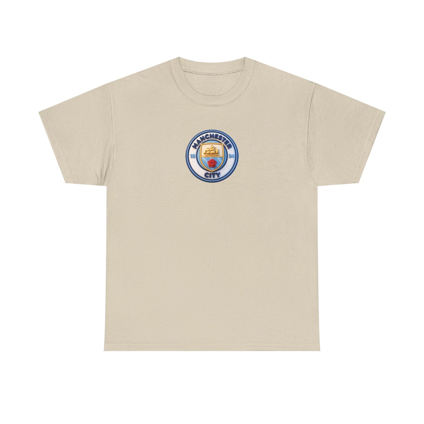 Manchester City Crest Unofficial 3D T-Shirt — Minimal Soccer Logo Tee
