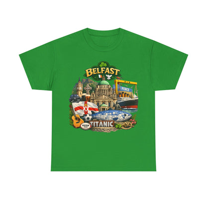 Belfast Collage T-Shirt – Titanic & City Landmarks Souvenir Tee