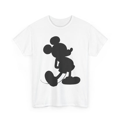Mickey Mouse Silhouette Graphic Tee — Retro Cartoon Shadow T-Shirt