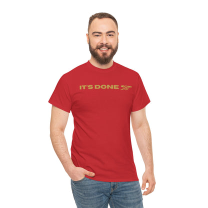 It's Done Arsenal Champions T-Shirt – Minimalist Gold Script Tee