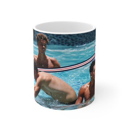 England Photo Pool Party Coffee Mug — Ceramic 11oz & 15oz