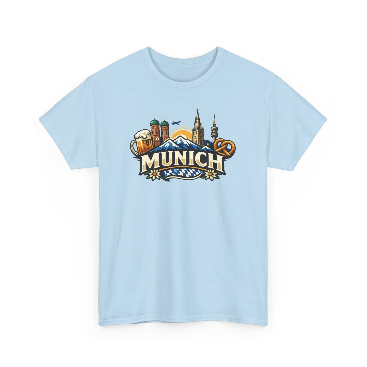 Munich Souvenir T‑Shirt — Oktoberfest Beer & Pretzel Graphic Tee