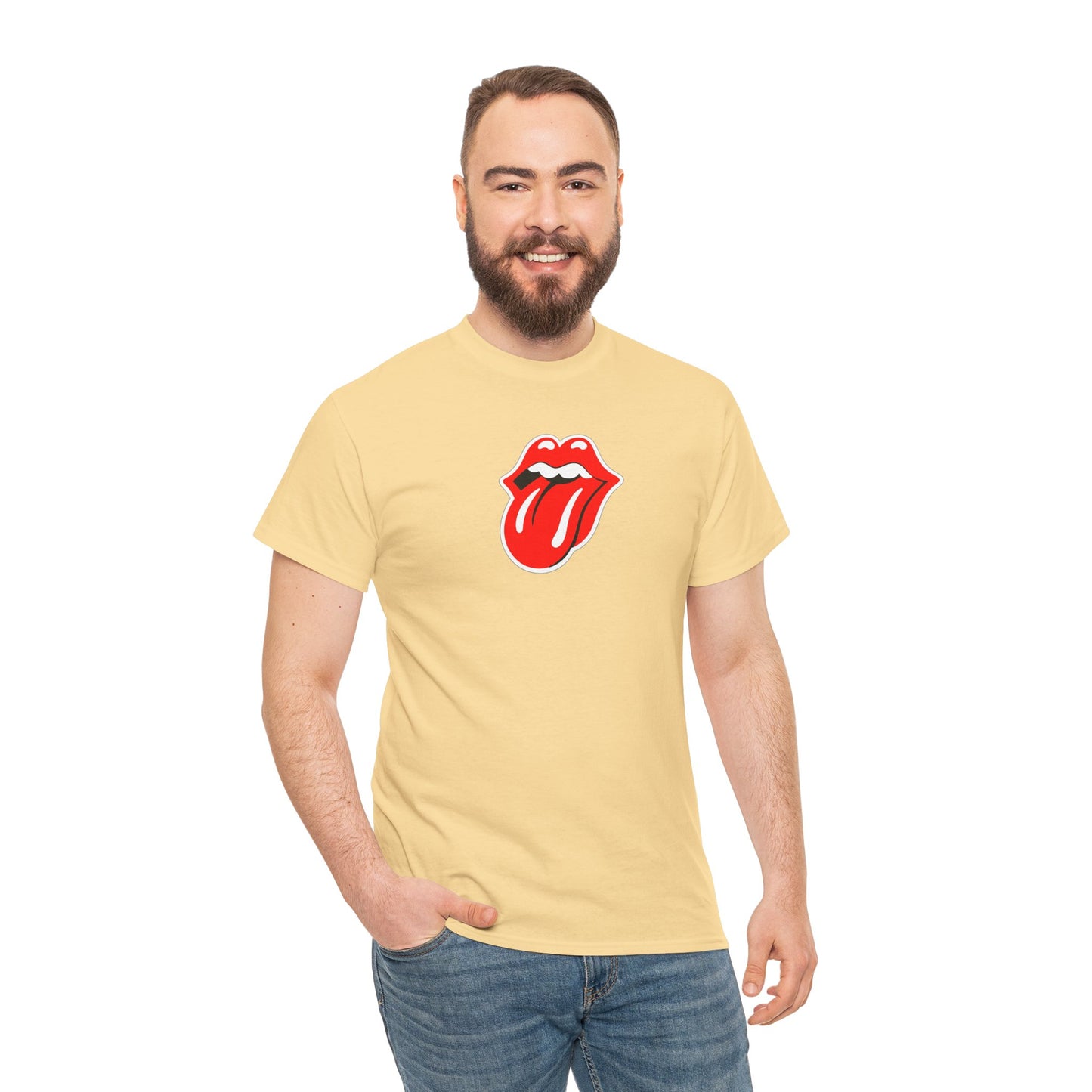 Rock Retro Red Tongue and Lips Graphic Tee