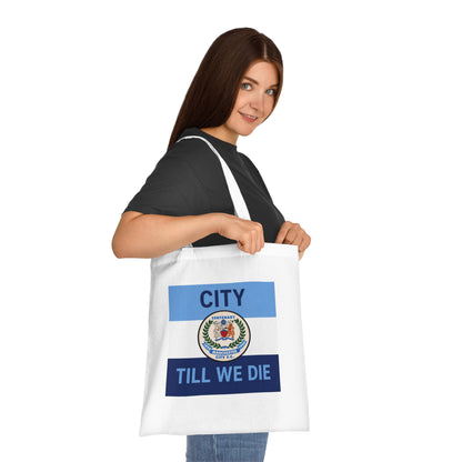 City Till We Die Cotton Tote - Football Fan Flag Tote Bag