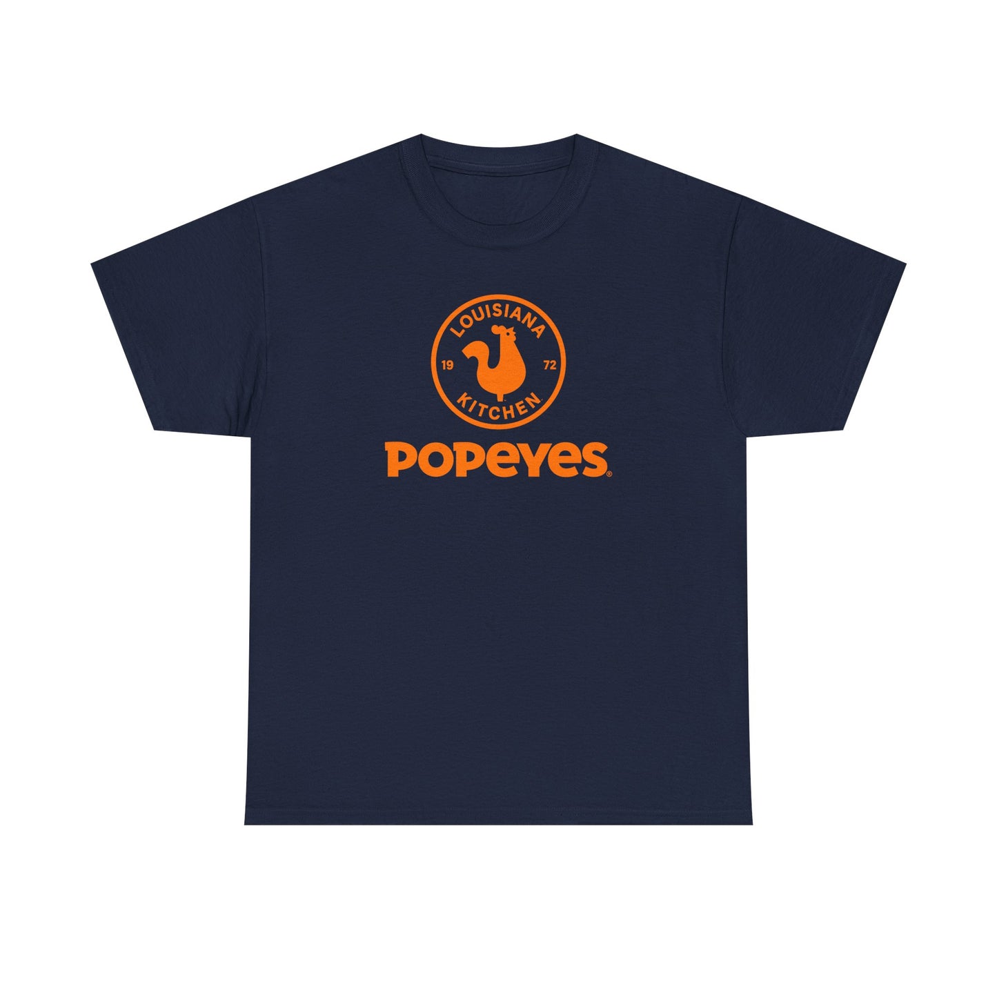 Popeyes Logo T-Shirt — Vintage Orange Louisiana Kitchen Tee