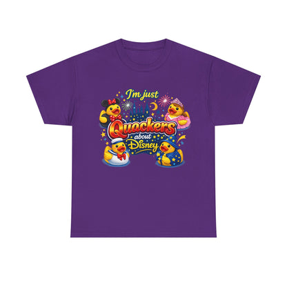 Quackers About Disney Rubber Duck Tee — "I'm Just Quackers About Disney" Graphic T-Shirt