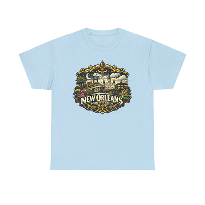 New Orleans Vintage Badge Tee — Crescent City Souvenir T-Shirt