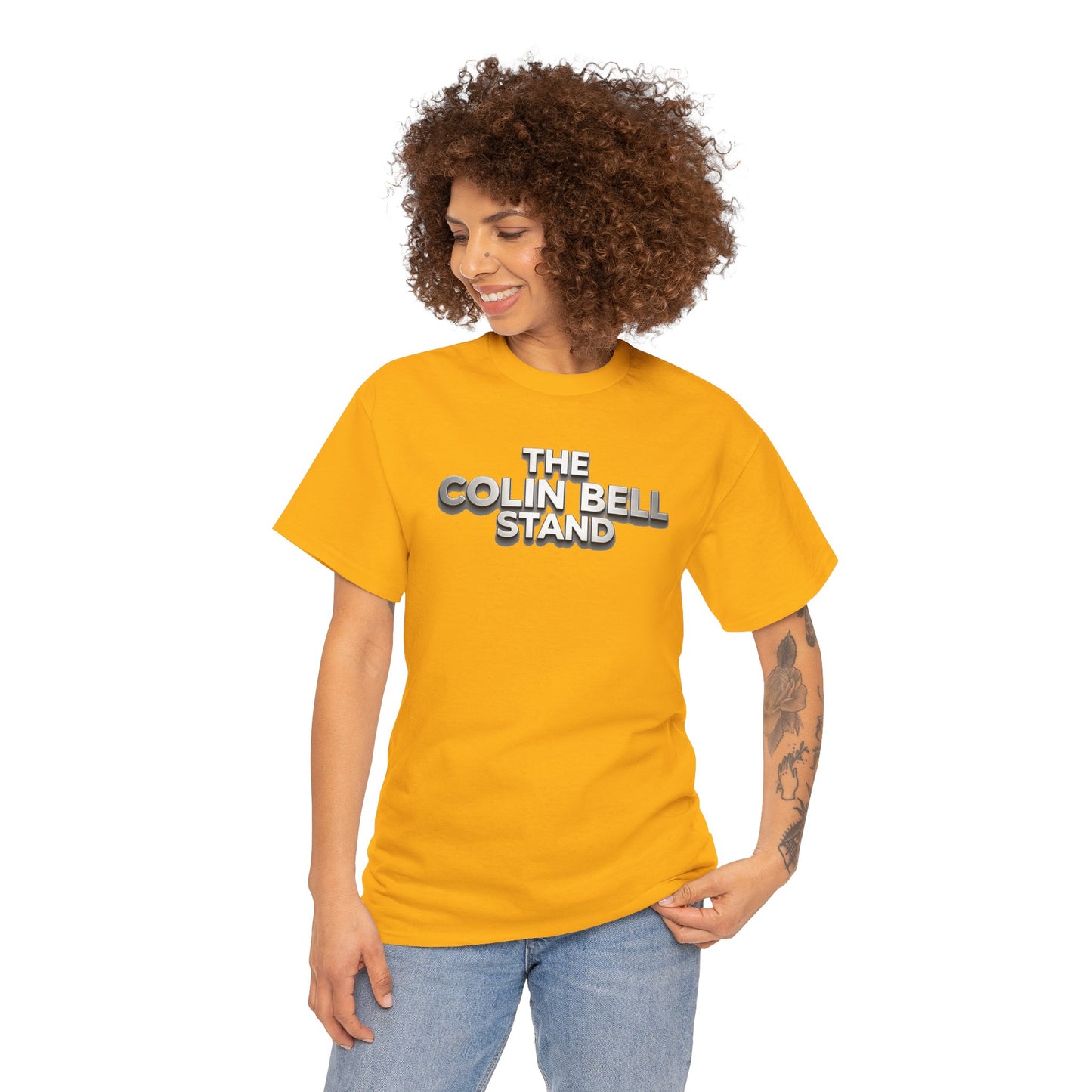 T-Shirt — “The Colin Bell Stand” Retro Chrome Text Tee