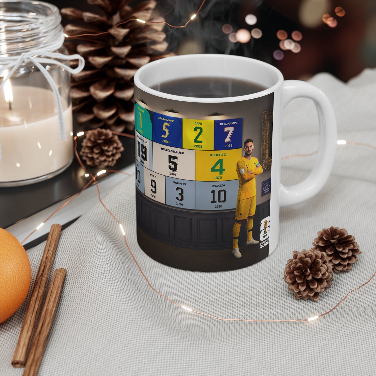 World Cup Winner Captains Number Wall Ceramic Mug — 11oz & 15oz