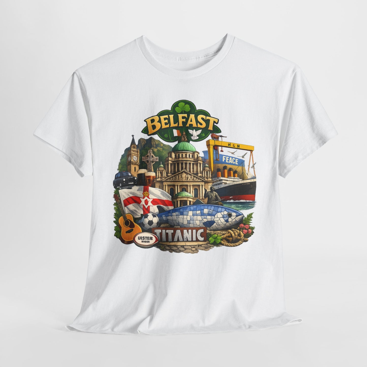 Belfast Collage T-Shirt – Titanic & City Landmarks Souvenir Tee
