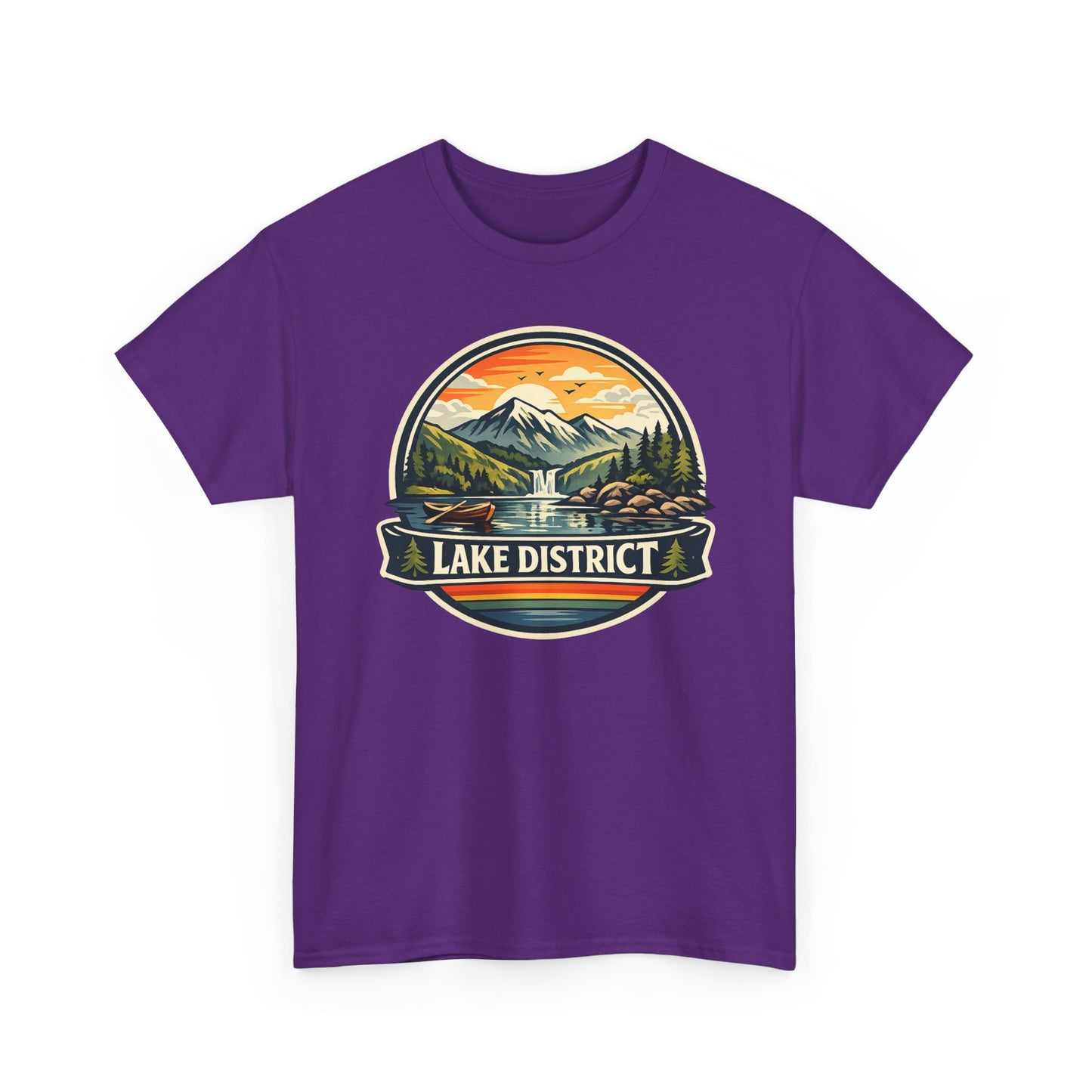 Lake District Graphic Tee — Scenic Mountain & Lake Camping Shirt
