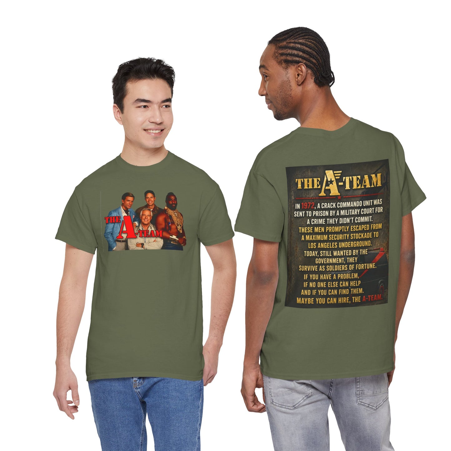 A-Team Graphic Tee — Retro TV Series Logo & Character Poster T-Shirt