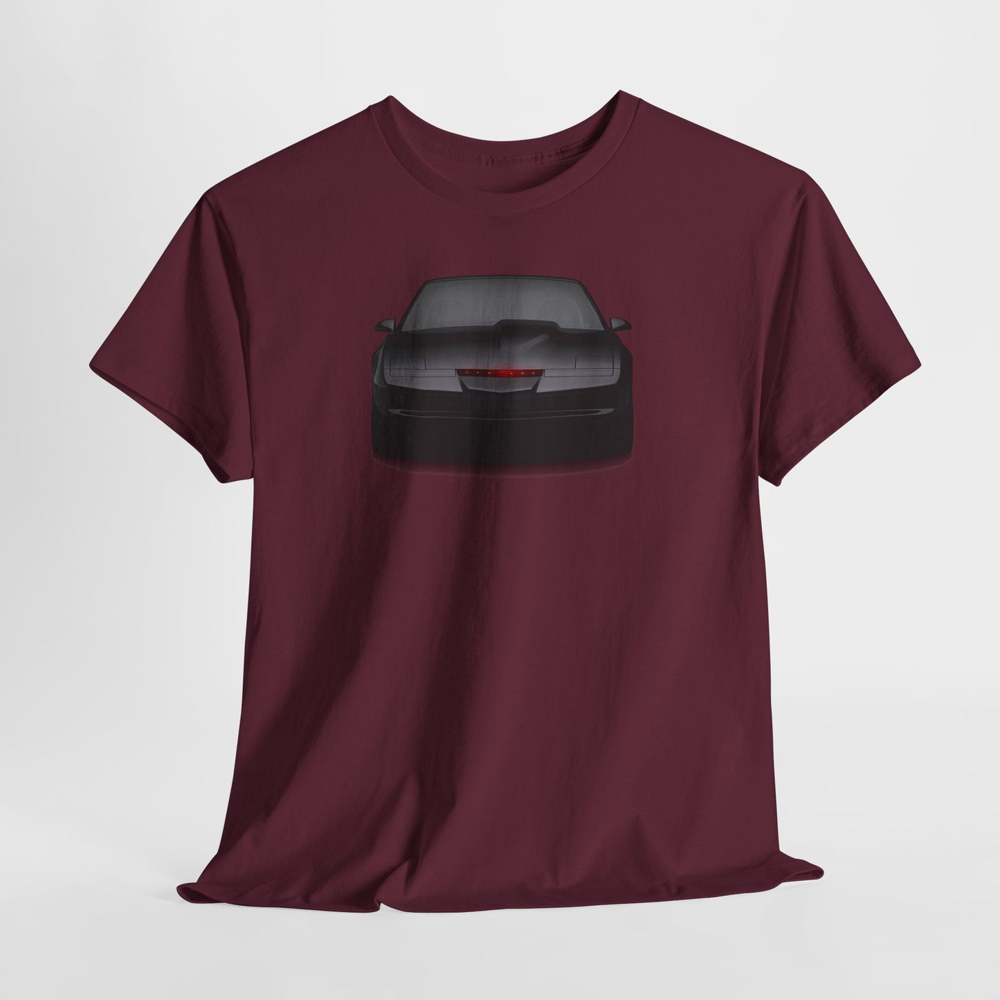KITT-Inspired Retro Sports Car Tee — Front View Knight Rider Car Graphic Shirt