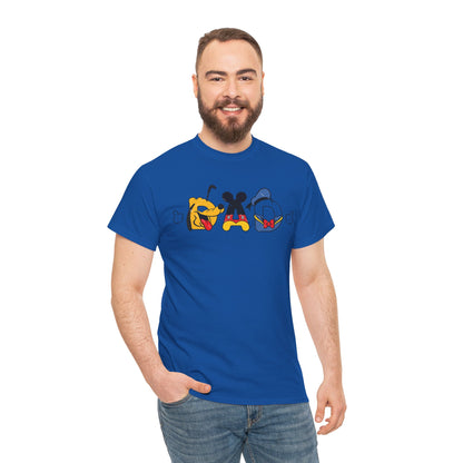 Disney Dad Character Graphic Tee — Playful Colorful Character Icons T-Shirt