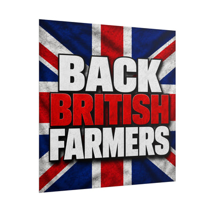 Back British Farmers Union Jack Support Poster