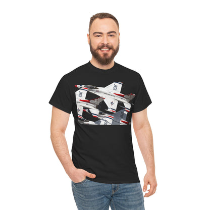 Thunderbirds Jet Formation T‑Shirt — Military Aviation Fighter Jets Tee