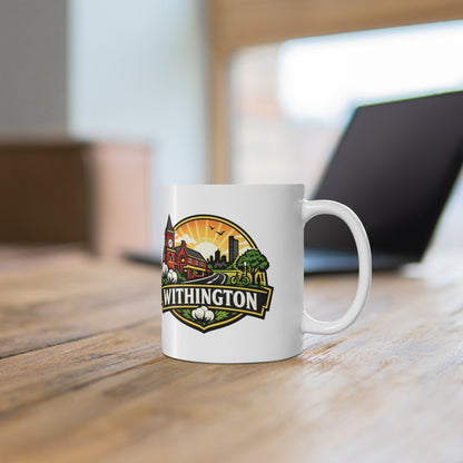 Withington Manchester Ceramic Coffee Cups, 11oz, 15oz
