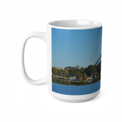 Space Mountain Skyline Mug — Scenic Theme Park Ceramic Coffee Cup (11oz & 15oz)