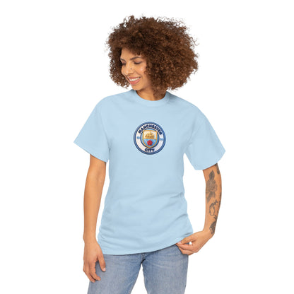 Manchester City Crest Unofficial 3D T-Shirt — Minimal Soccer Logo Tee