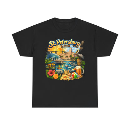 St. Petersburg Florida Retro Beach Scene T-Shirt