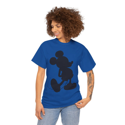 Mickey Mouse Silhouette Graphic Tee — Retro Cartoon Shadow T-Shirt