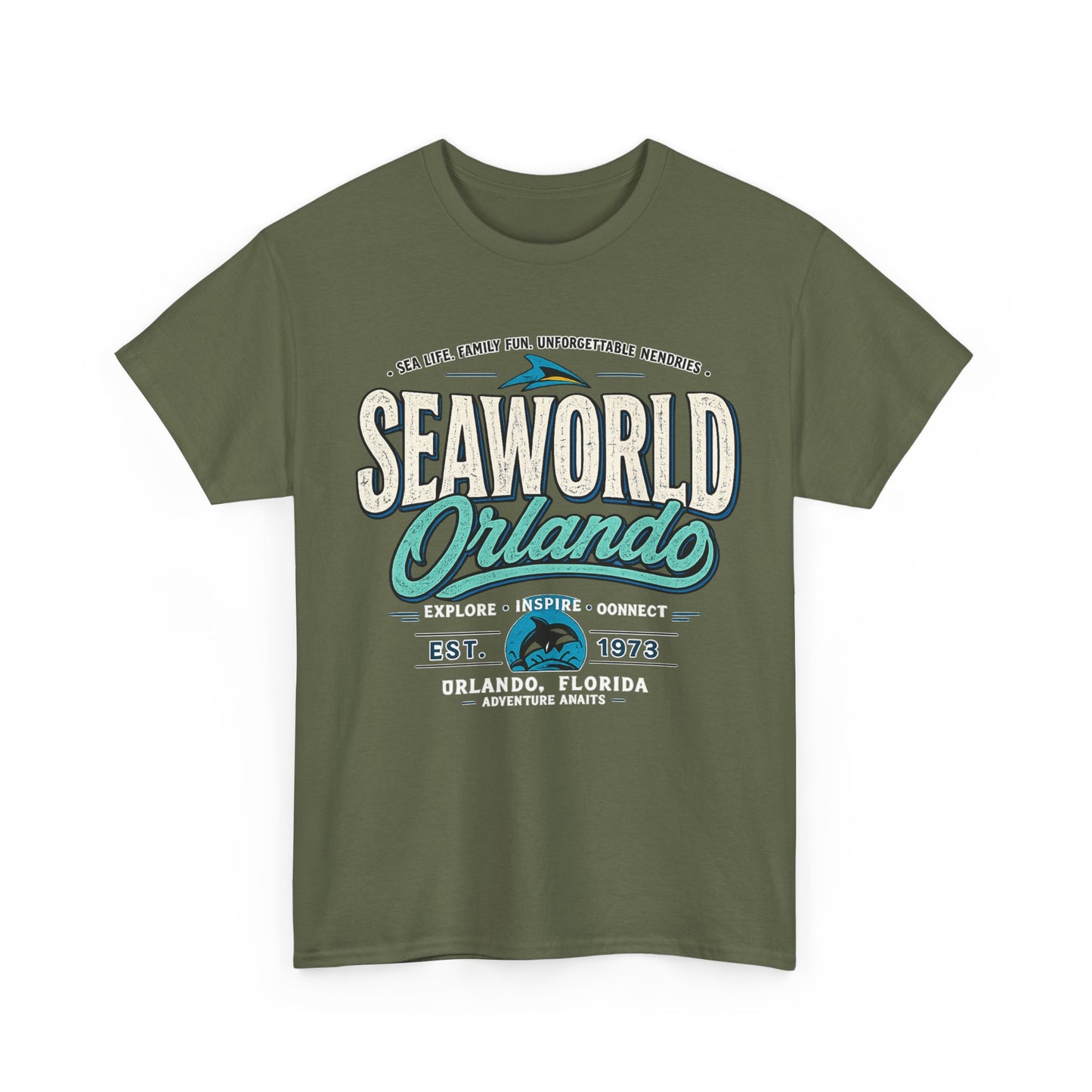 SeaWorld Orlando Graphic Tee — Retro Explore Inspire Connect Vacation Shirt