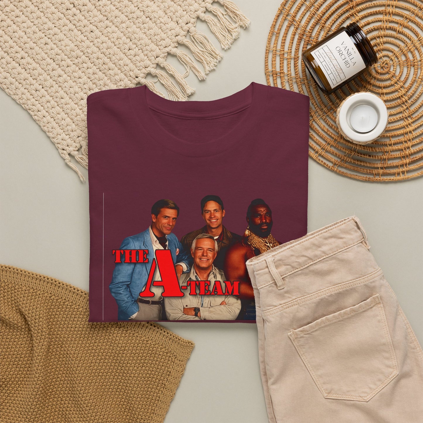 A-Team Graphic Tee — Retro TV Series Logo & Character Poster T-Shirt