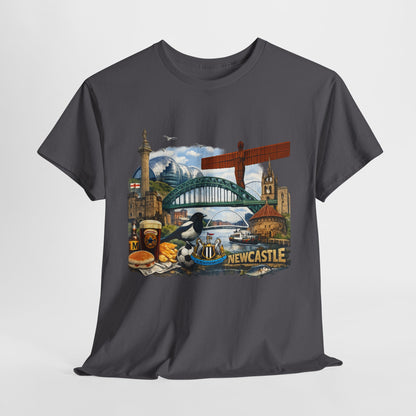 Newcastle Upon Tyne Landmark Tee — Vintage Cityscape T-Shirt