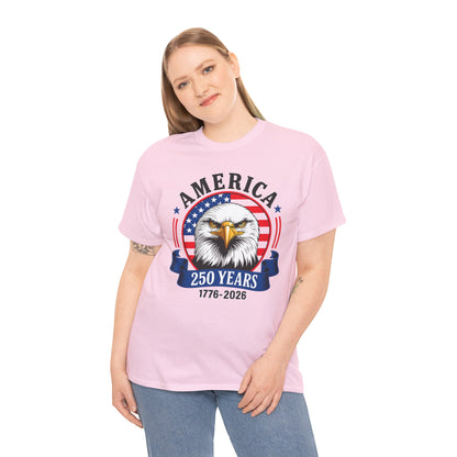 America 250 Years T-Shirt – Bald Eagle 1776–2026 Patriotic Tee