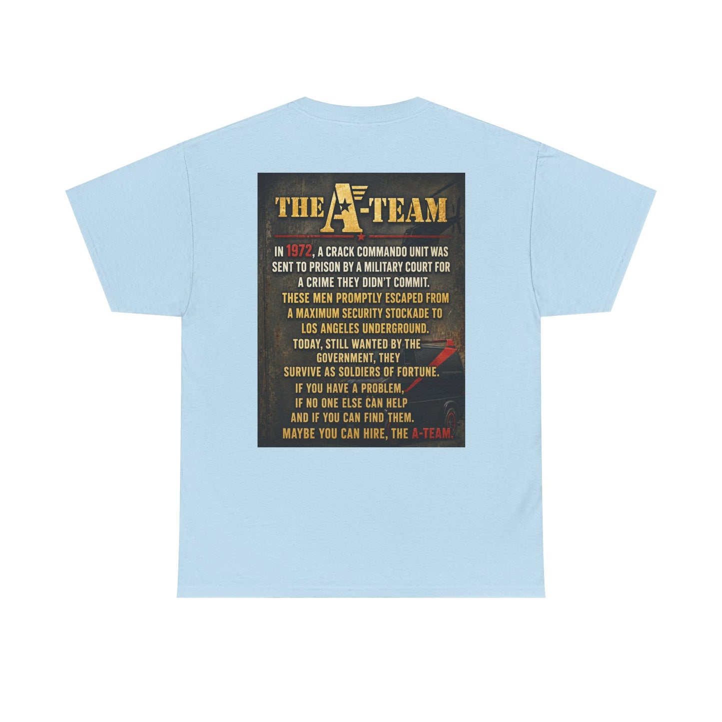 A-Team Graphic Tee — Retro TV Series Logo & Character Poster T-Shirt