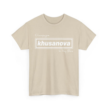 Khusanova Logo T-Shirt — Minimal Black Graphic Tee