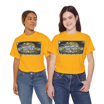Leeds United T-Shirt — "Marching On Together" Fan Tee (Soccer Supporter Graphic)