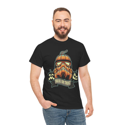 Halloween Pumpkin Mask T-Shirt — Trick or Treat Graphic Tee