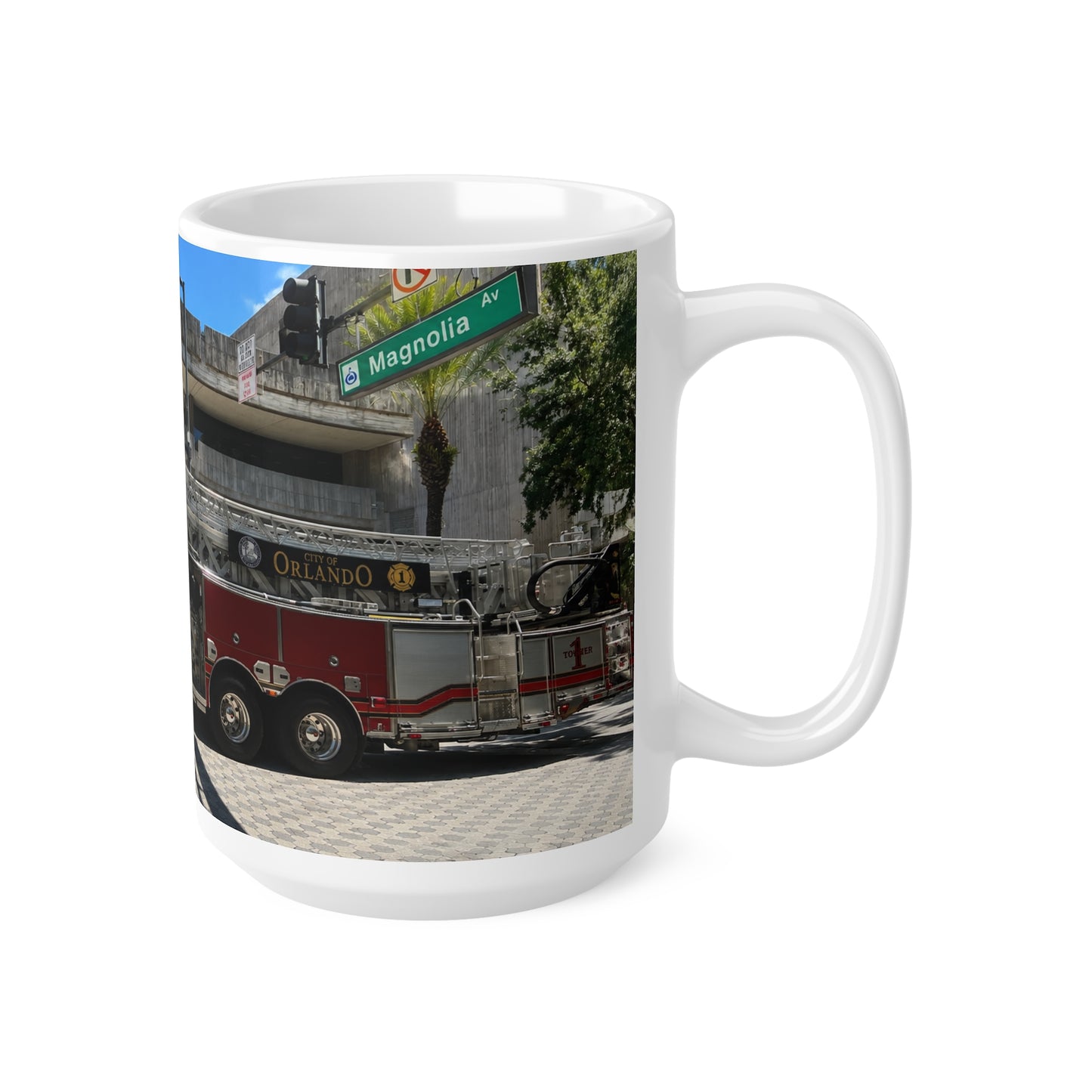 City of Orlando Fire truck Photo Ceramic Coffee Mug — City Engine 11oz & 15oz