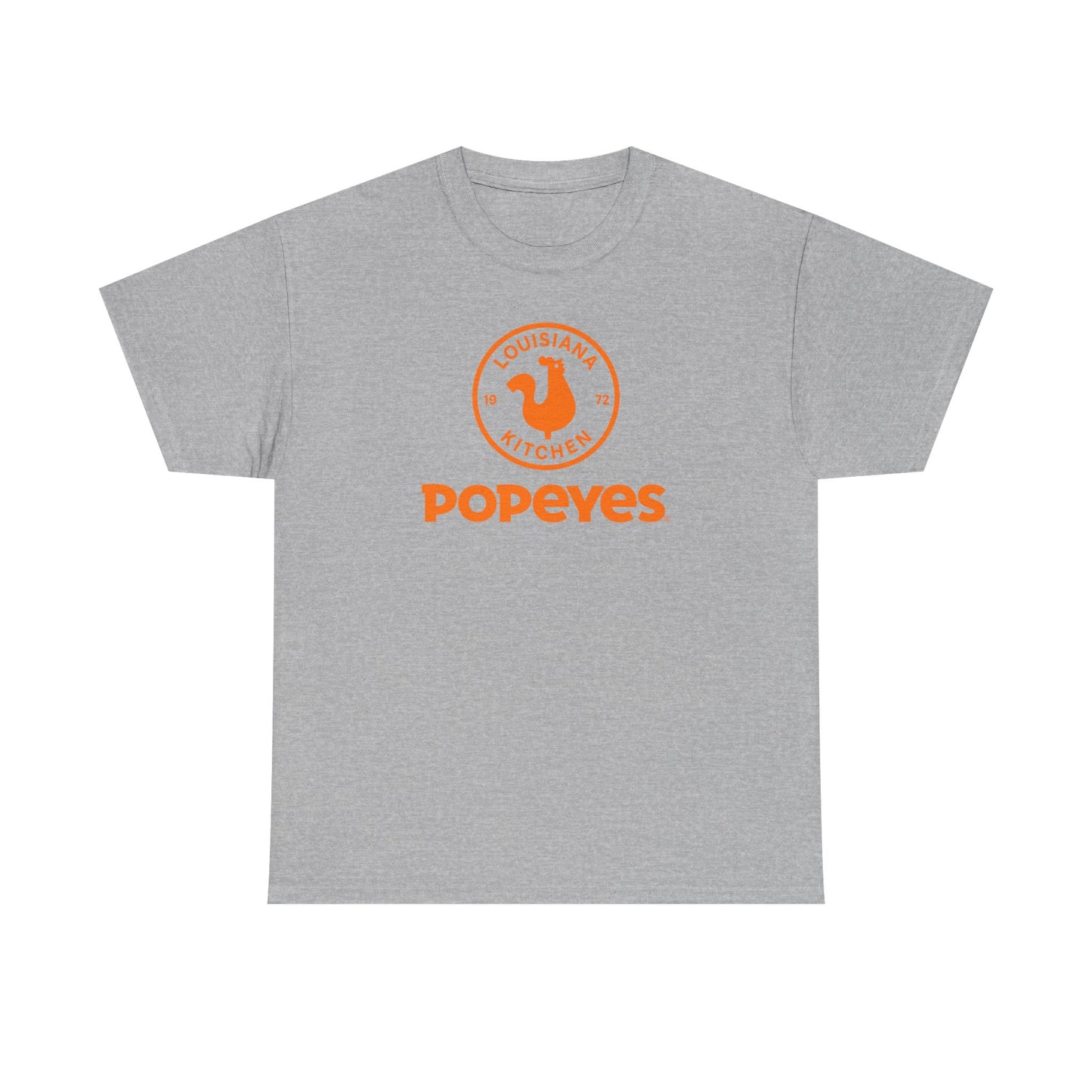 Popeyes Logo T-Shirt — Vintage Orange Louisiana Kitchen Tee