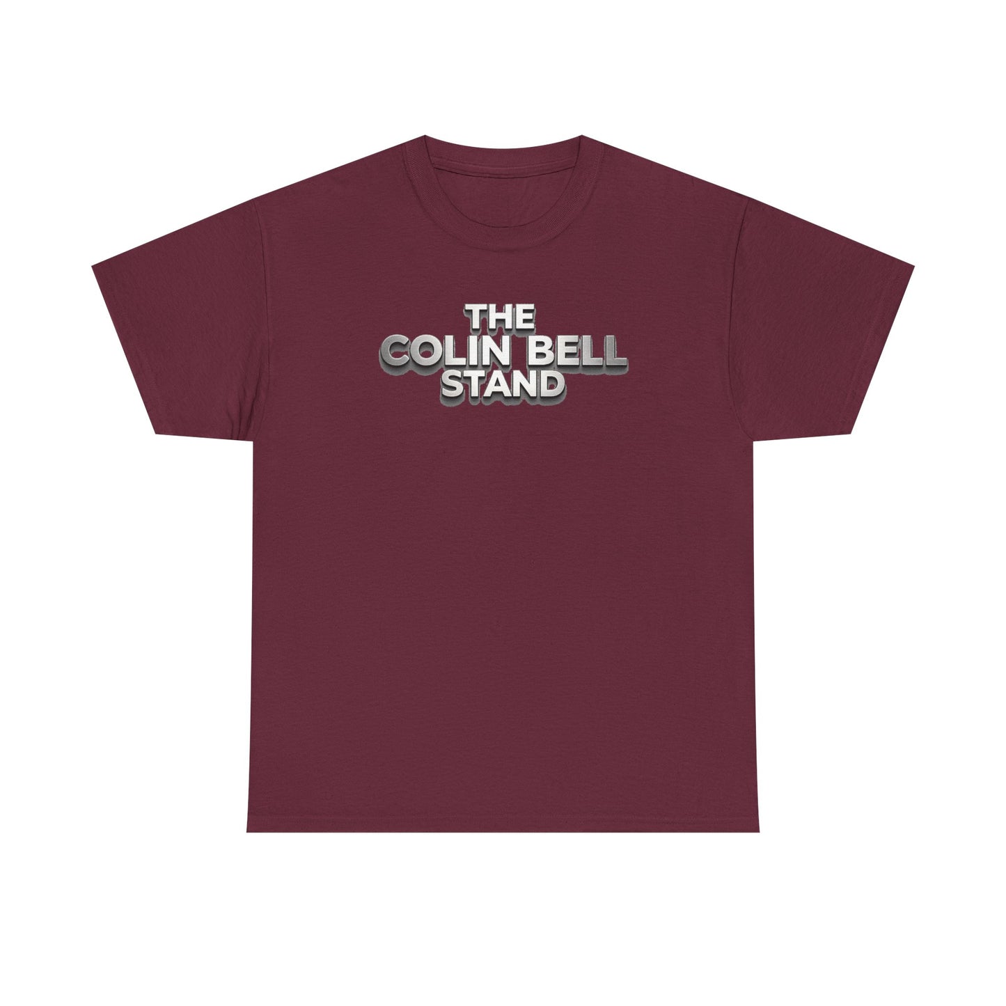 T-Shirt — “The Colin Bell Stand” Retro Chrome Text Tee