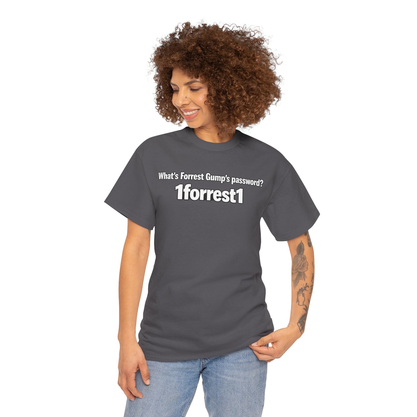 Forrest Gump Password Tee — "What's Forrest Gump's password? 1forrest1"