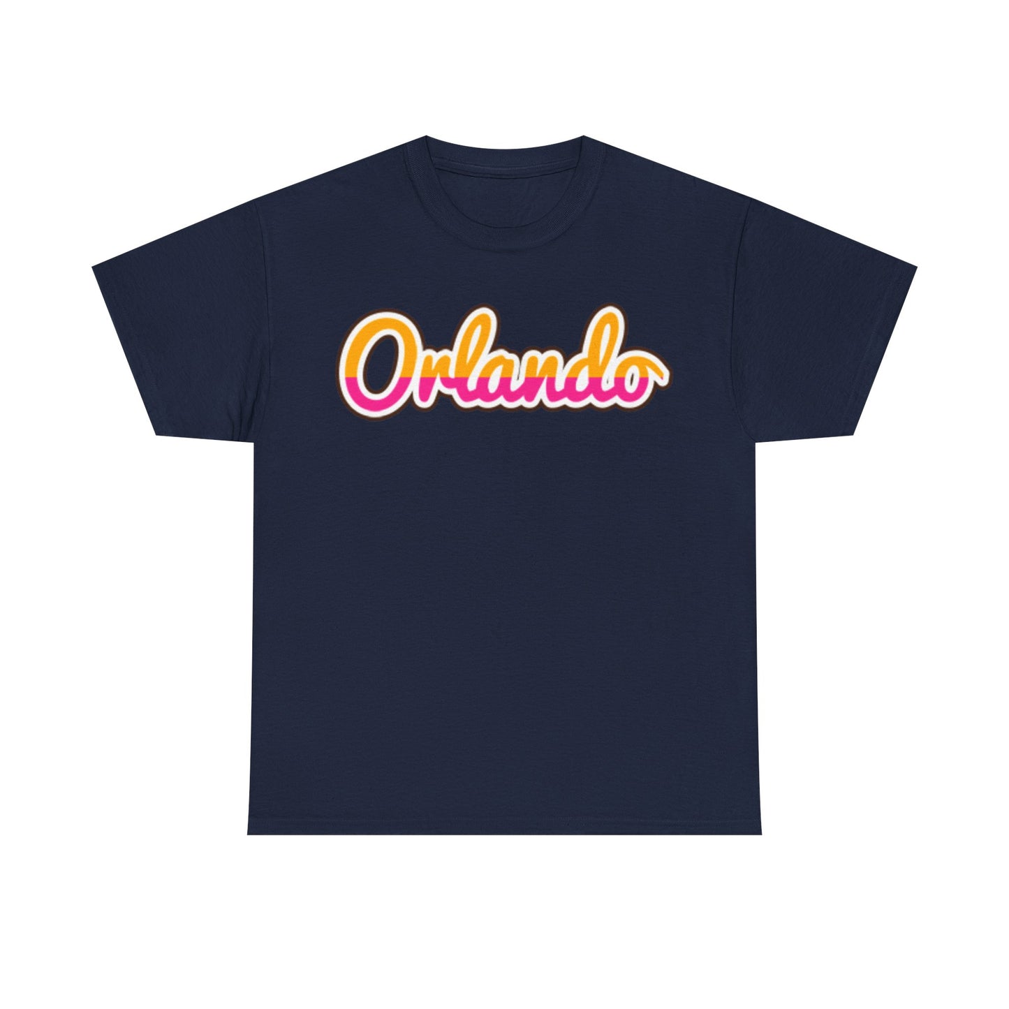 Orlando Retro Script Tee — Vintage Sunset City Souvenir Shirt