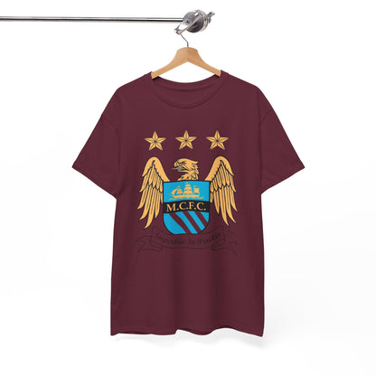 Manchester City Retro Club Crest T‑Shirt — MCFC Vintage Style Club Emblem Tee