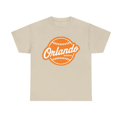 Orlando Baseball Tee — Vintage Orange Baseball Logo T‑Shirt