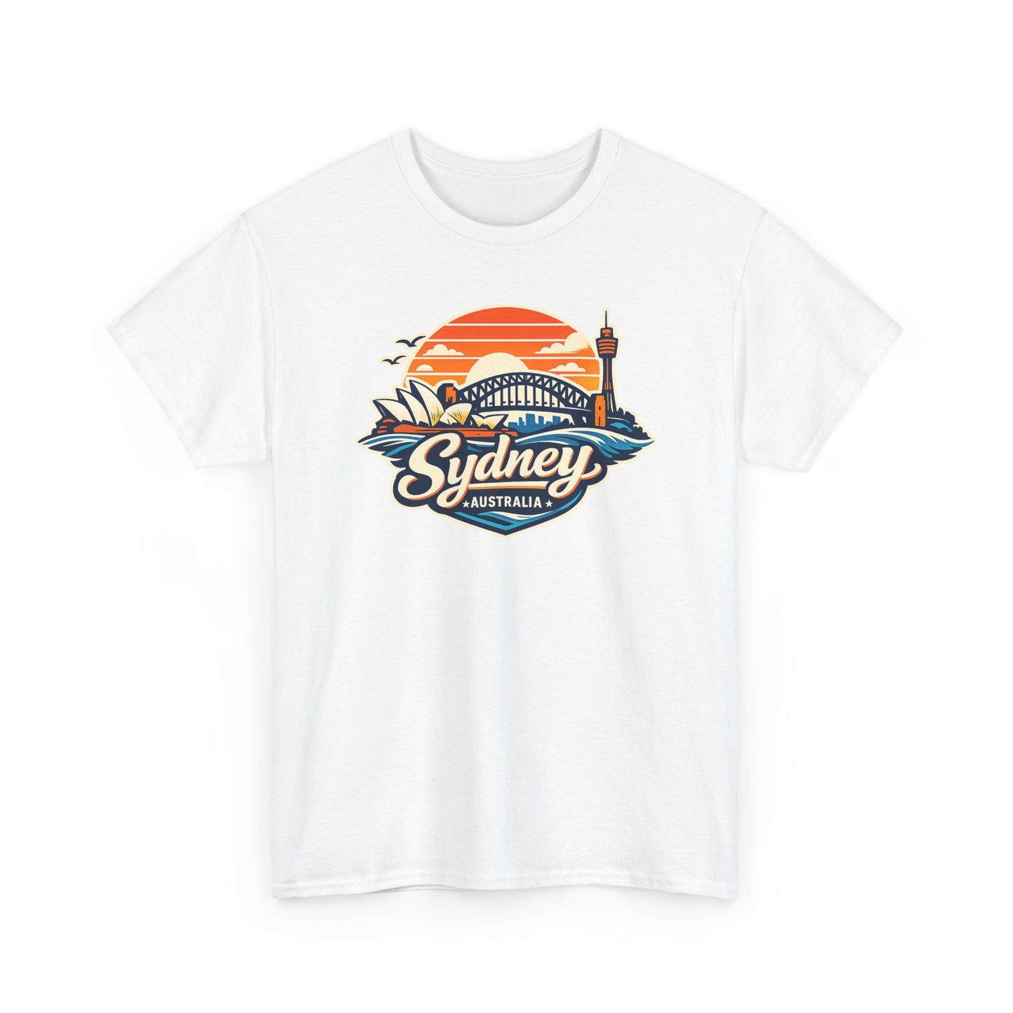 Sydney Australia Sunset Tee — Vintage Coastal Travel T‑Shirt